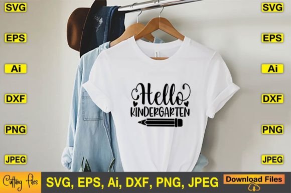 Hello Kindergarten SVG T-shirt Design